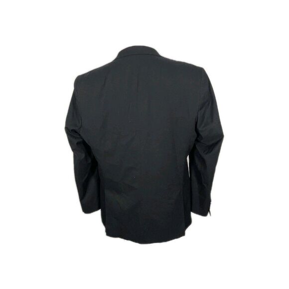 Bespoke Design Mens Blazer Jacket 52L Slim Fit Black Solid Double Vented - Picture 3 of 7